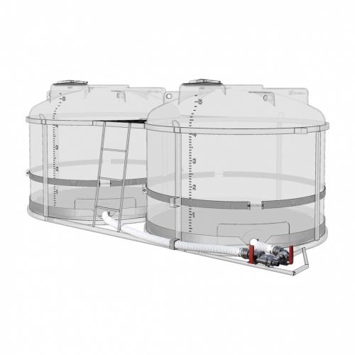 картинка Комплект ПОЛНОГО слива с кранами G2 на две емкости TRF 