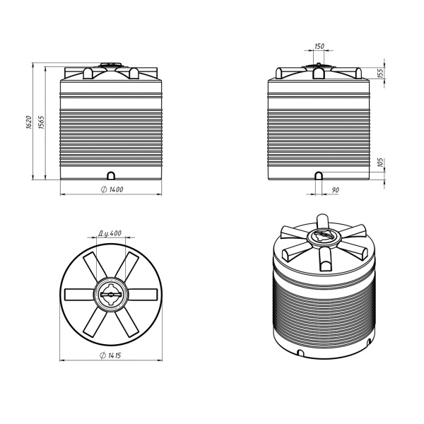 картинка Емкость R ЭВЛ 2000л  