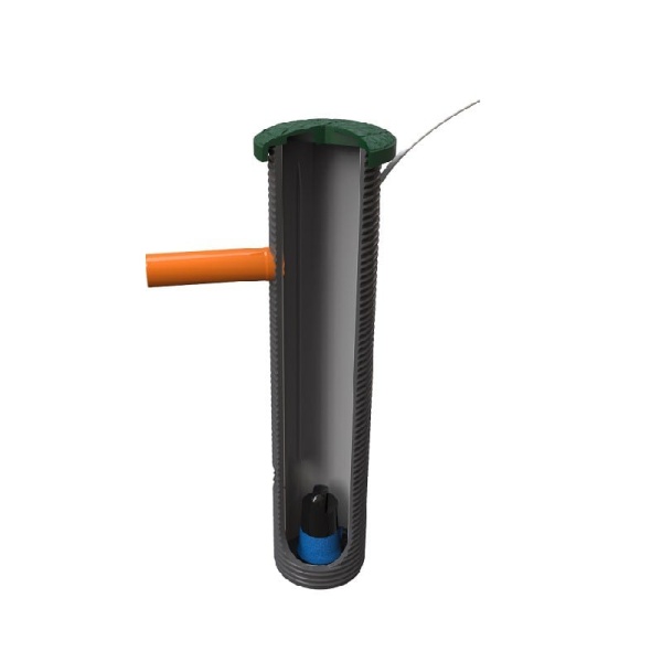 картинка Колодец для насоса с композитной крышкой под камень и резиновой муфтой 110 мм 