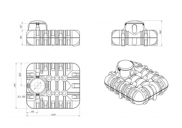картинка Емкость подземная R 3000 