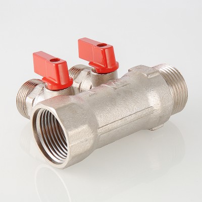 картинка Коллектор VALTEC с отсекающими кранами 3/4"х2вых. 1/2" нар 