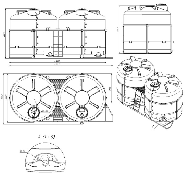 картинка Кассета для СЗР/воды TRF (ПОЛНЫЙ слив) 13000 л СБ 