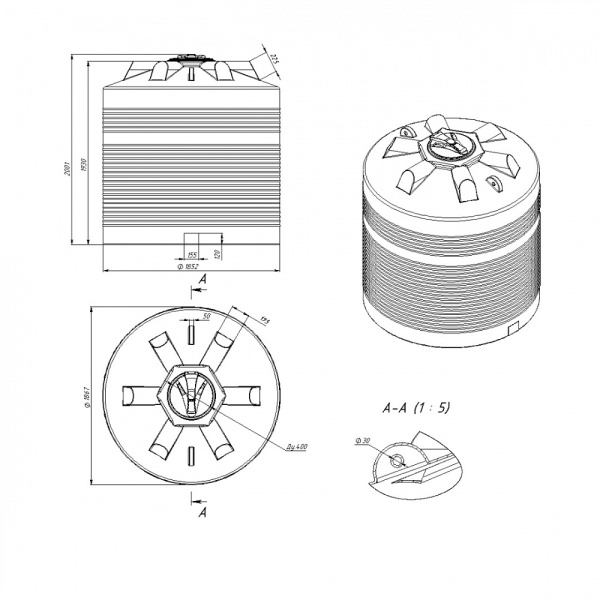 картинка Емкость КАС ЭВЛ 5000 