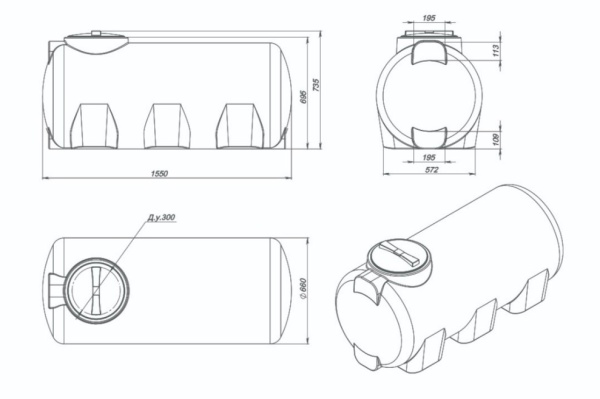 картинка Емкость ЭВГ 500л 