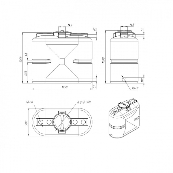 картинка Емкость S 500л 