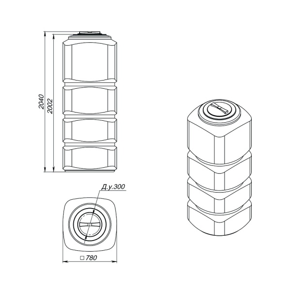 картинка Емкость L 1000л 