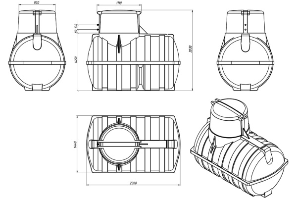 картинка Емкость подземная U 3000 