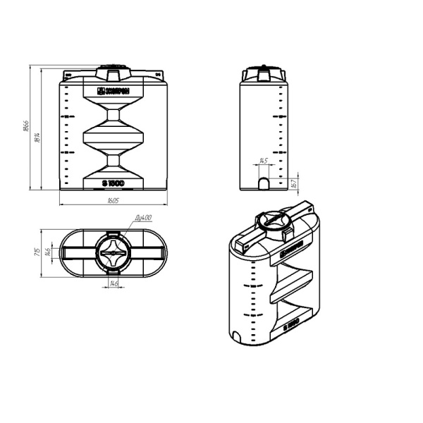 картинка Емкость S 1500л New 