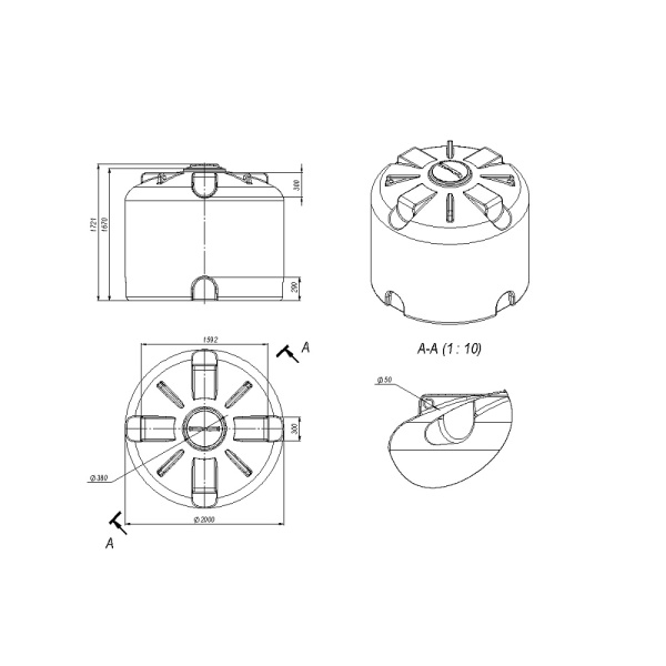 картинка Емкость КАС 4500 TR красный 