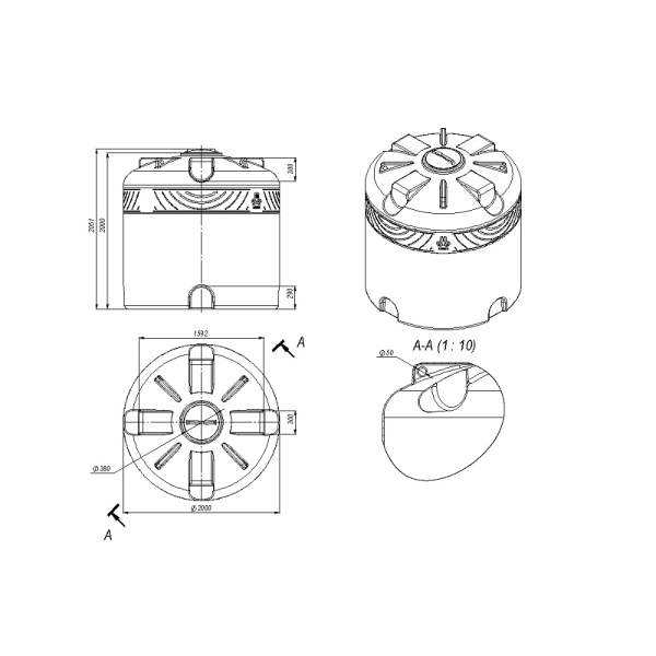 картинка Емкость КАС 5500 TR красный 