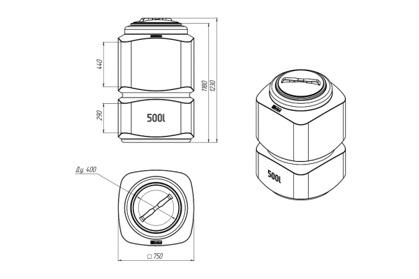 картинка Емкость L 500л 