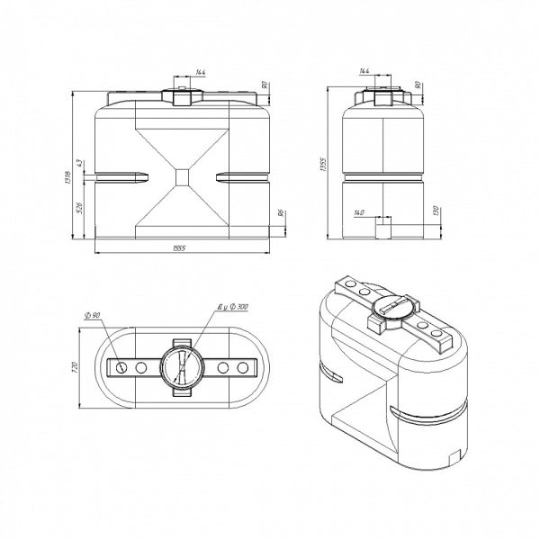 картинка Емкость S 1000л 